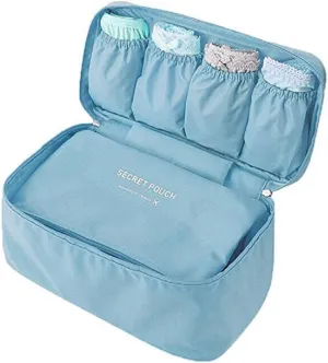 Vpang Portable Multi-Functional Socks Underwear Bra Organizer Case Travel Storage Bag Packing Cube Cosmetic Bag (Sky Blue)