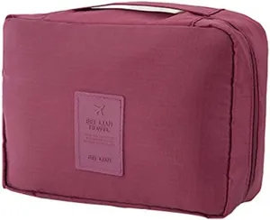 Vpang Portable Multi-Functional Socks Underwear Bra Organizer Case Travel Storage Bag Packing Cube Cosmetic Bag (Wine Red)