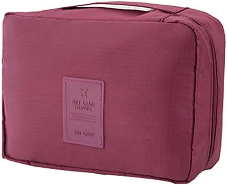 Vpang Portable Multi-Functional Socks Underwear Bra Organizer Case Travel Storage Bag Packing Cube Cosmetic Bag (Wine Red)