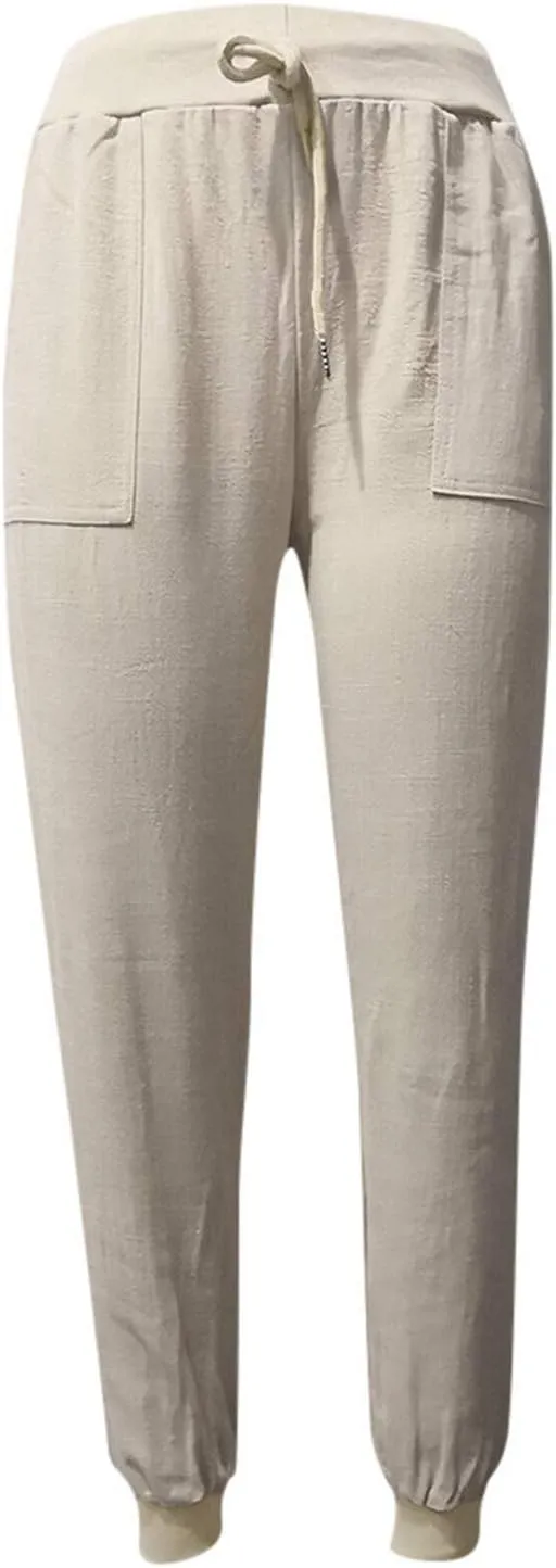 Wide Leg Pants for Women Winter Flared Vacation Capris with Pockets Solid Color Wide Leg