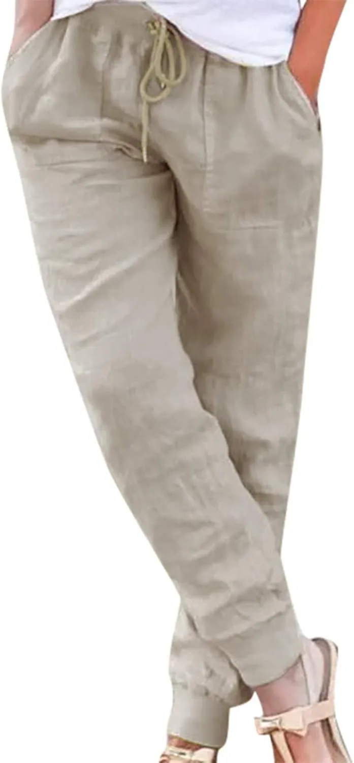 Wide Leg Pants for Women Winter Flared Vacation Capris with Pockets Solid Color Wide Leg
