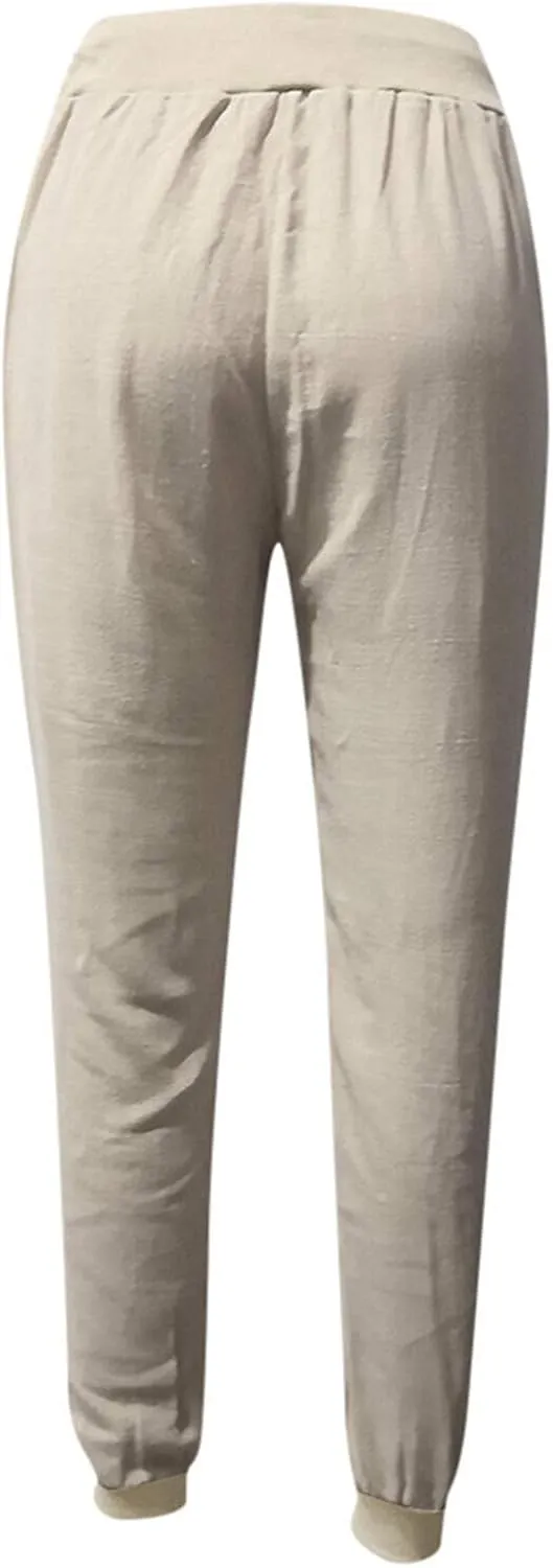 Wide Leg Pants for Women Winter Flared Vacation Capris with Pockets Solid Color Wide Leg