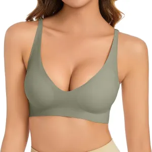 Women Wireless Full Coverage Bras Everyday Seamless Padded Athletic No Underwire Bra Bralettes
