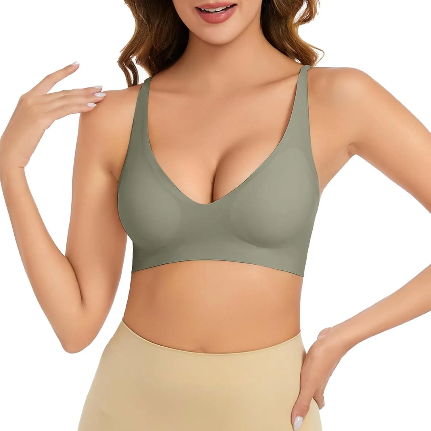 Women Wireless Full Coverage Bras Everyday Seamless Padded Athletic No Underwire Bra Bralettes