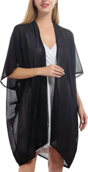 Womens Beach Kimono Coverup Sheer Chiffon Cover Ups Swimwear Cardigan Summer