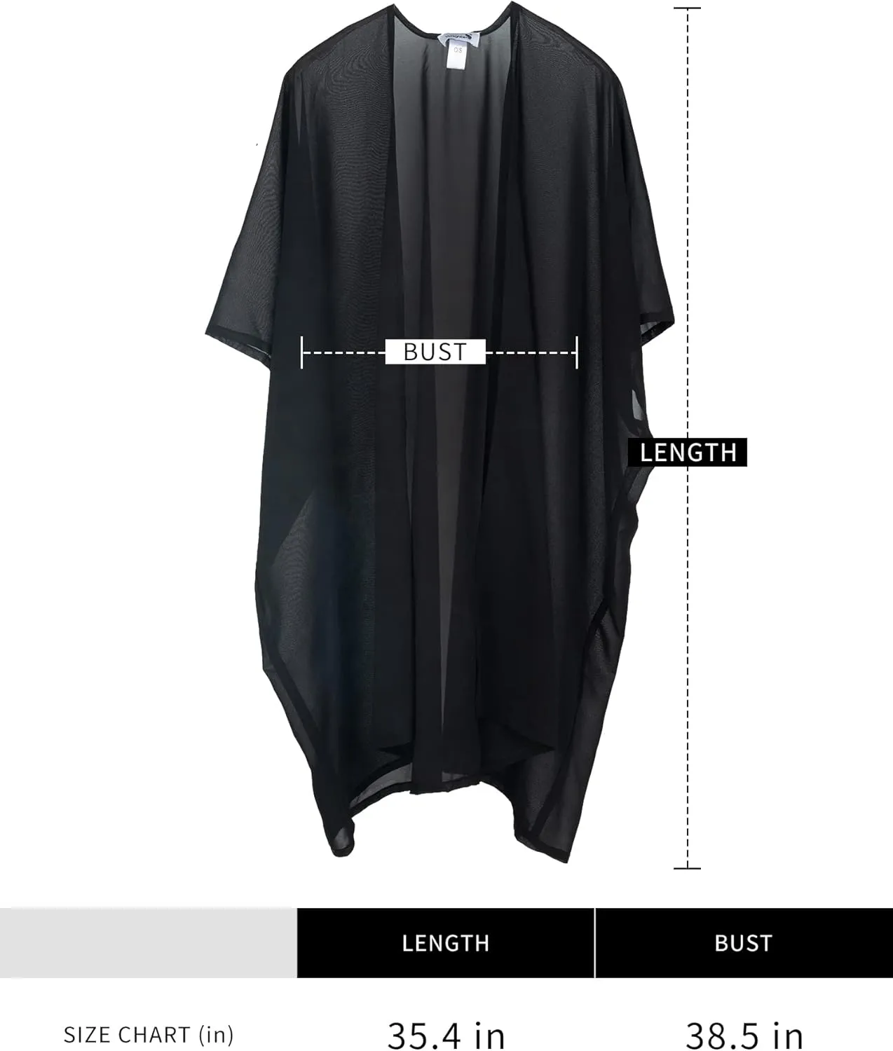 Womens Beach Kimono Coverup Sheer Chiffon Cover Ups Swimwear Cardigan Summer
