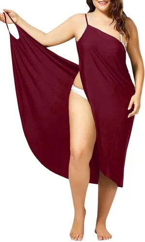 Womens Cover Ups Beach Spaghetti Strap Sarongs Swimsuit Wraps Midi Dresses