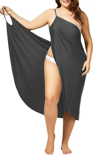 Womens Cover Ups Beach Spaghetti Strap Sarongs Swimsuit Wraps Midi Dresses