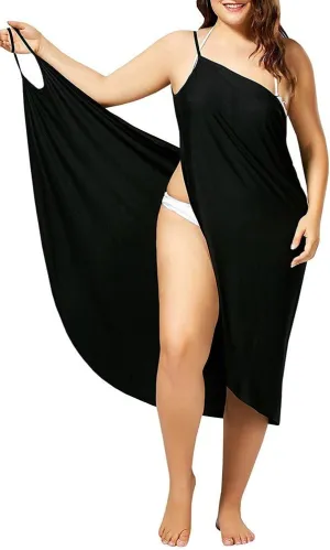 Womens Cover Ups Beach Spaghetti Strap Sarongs Swimsuit Wraps Midi Dresses