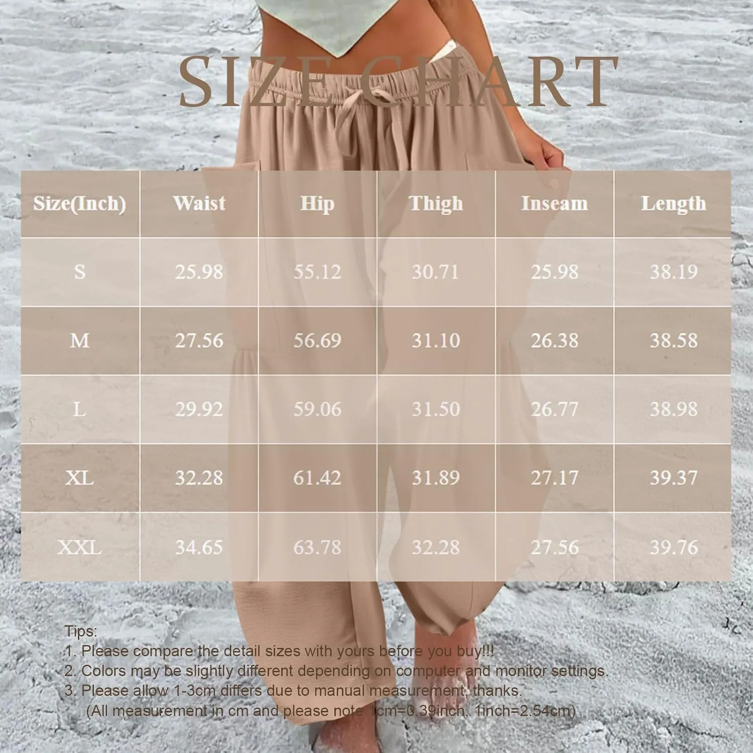 Womens Dress Pants Wide Leg High Waisted Drawstring Beach Pants Long Summer Loose Casual Flowy Palazzo Harem Trousers