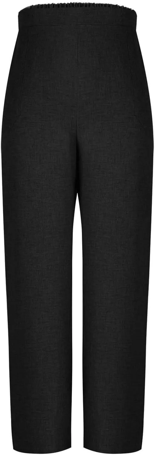 Women's Dressy Business High Waist Stretchy Pants Summer Casual Office Out Trousers Slim Fashion Bottom with Pocket
