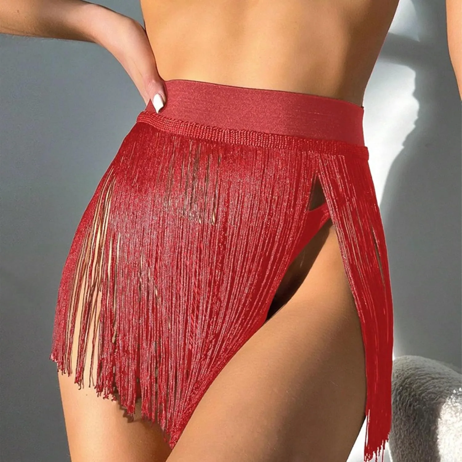Womens Fringe Trim Mini Skirt Cowgirl Western Festival High Waisted Outfits Rave Bottoms Beach Tassel Bikini Cover Up