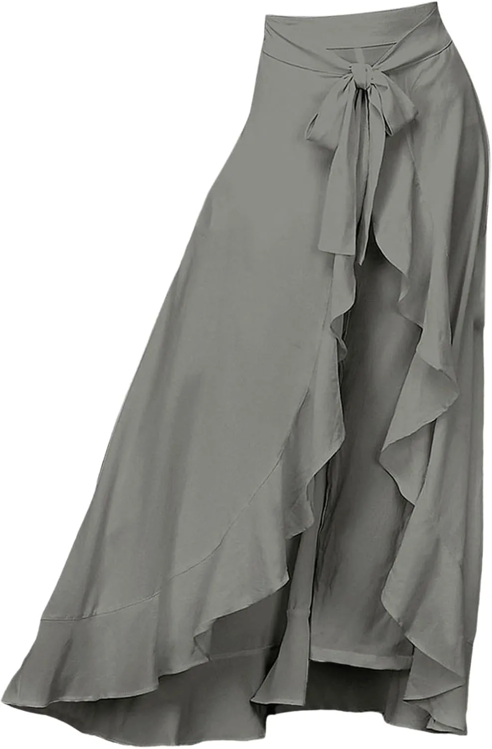 Women's High Waist Wide Leg Pants High Waist Trousers Chiffon Pants Yoga Pants with Pockets for Women
