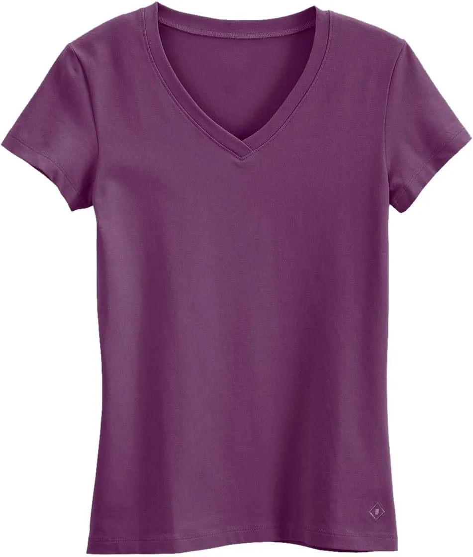 Women's Organic Pima Cotton Short Sleeve V-Neck T-Shirt