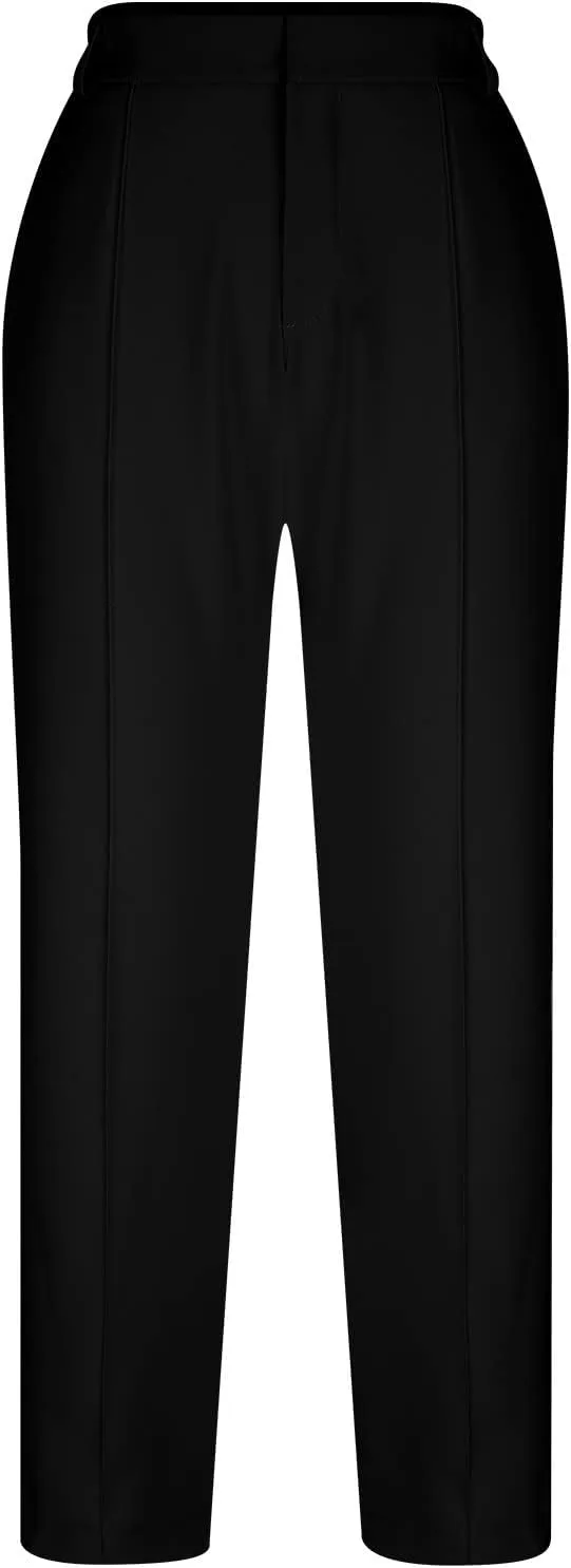 Women's Pants Casual High Waist Trousers Fashion Wide Leg Solid Long Pants Stretchy Work Pants Loose Fit Pants