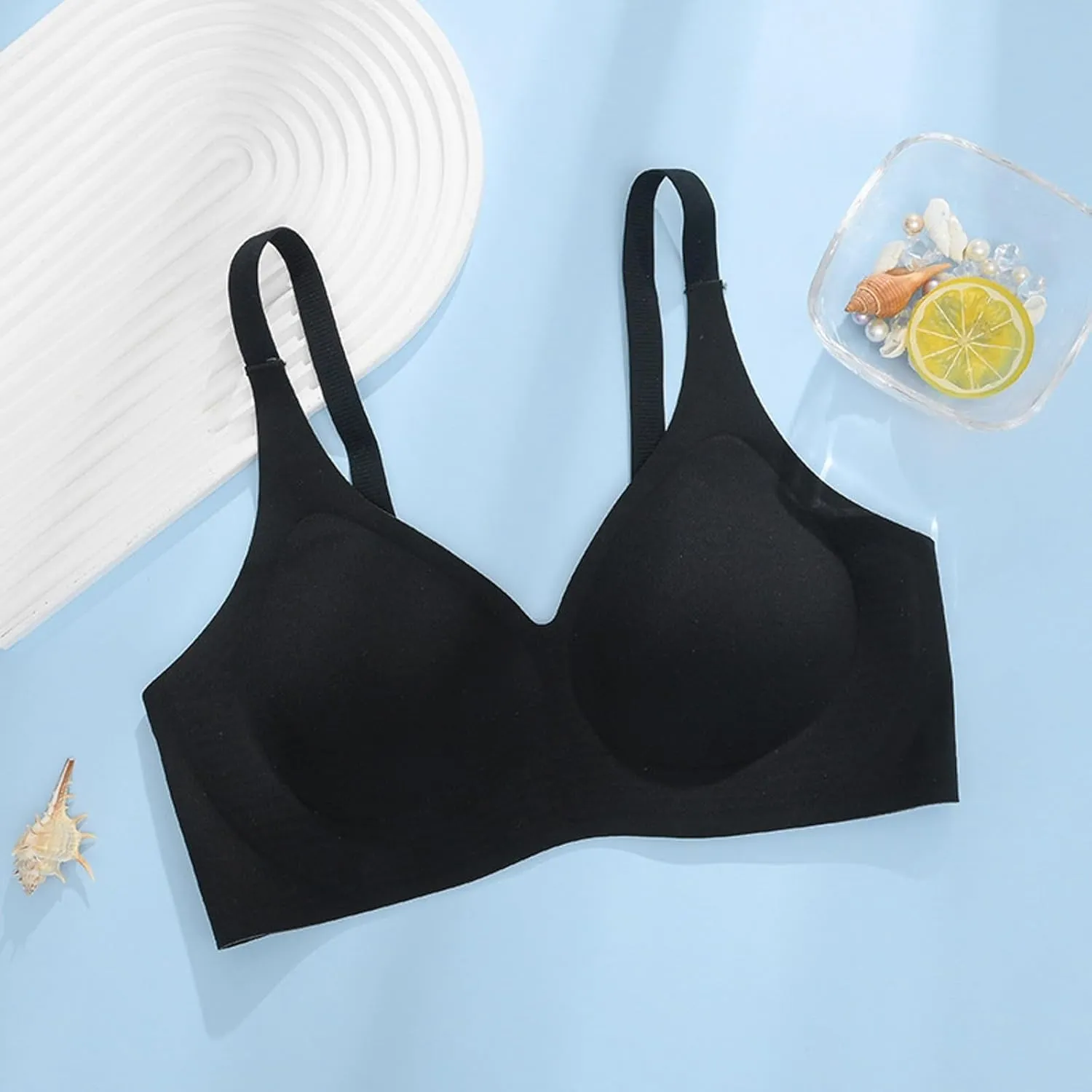 Womens Sports Bra Unlined Wireless Padded Bra Comfortable Support Workout Running Bras Bralettes