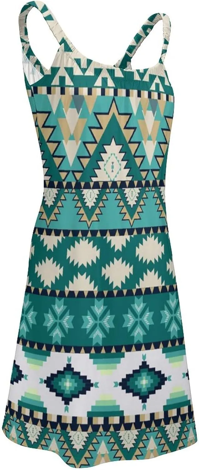 Women's Summer Casual Swing Beach Dresses Sleeveless Beach Cover Ups Swimwear