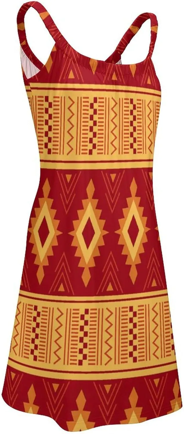 Women's Summer Casual Swing Beach Dresses Sleeveless Beach Cover Ups Swimwear