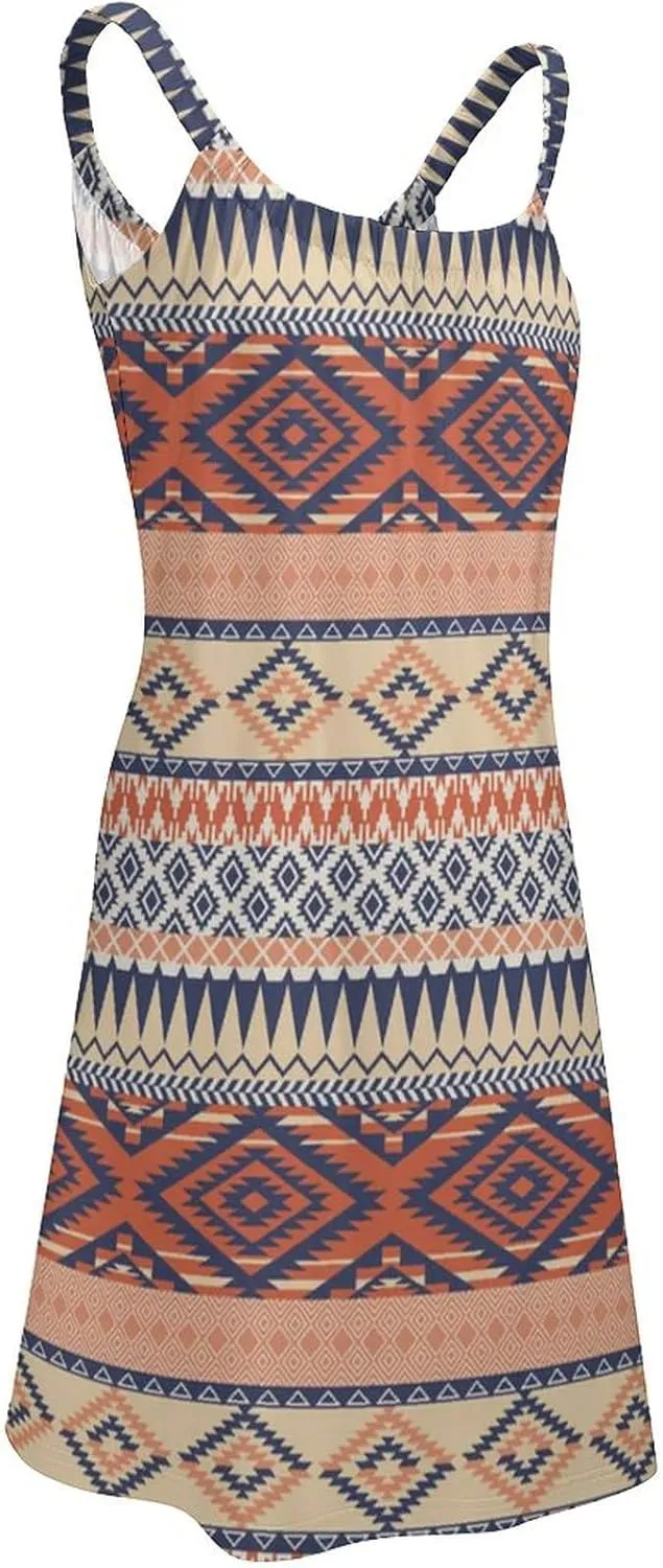 Women's Summer Casual Swing Beach Dresses Sleeveless Beach Cover Ups Swimwear
