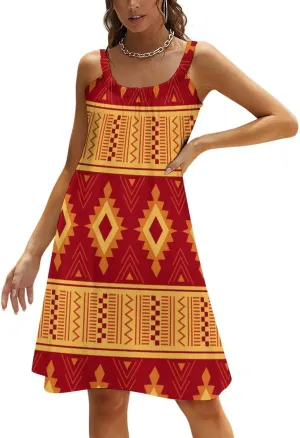 Women's Summer Casual Swing Beach Dresses Sleeveless Beach Cover Ups Swimwear