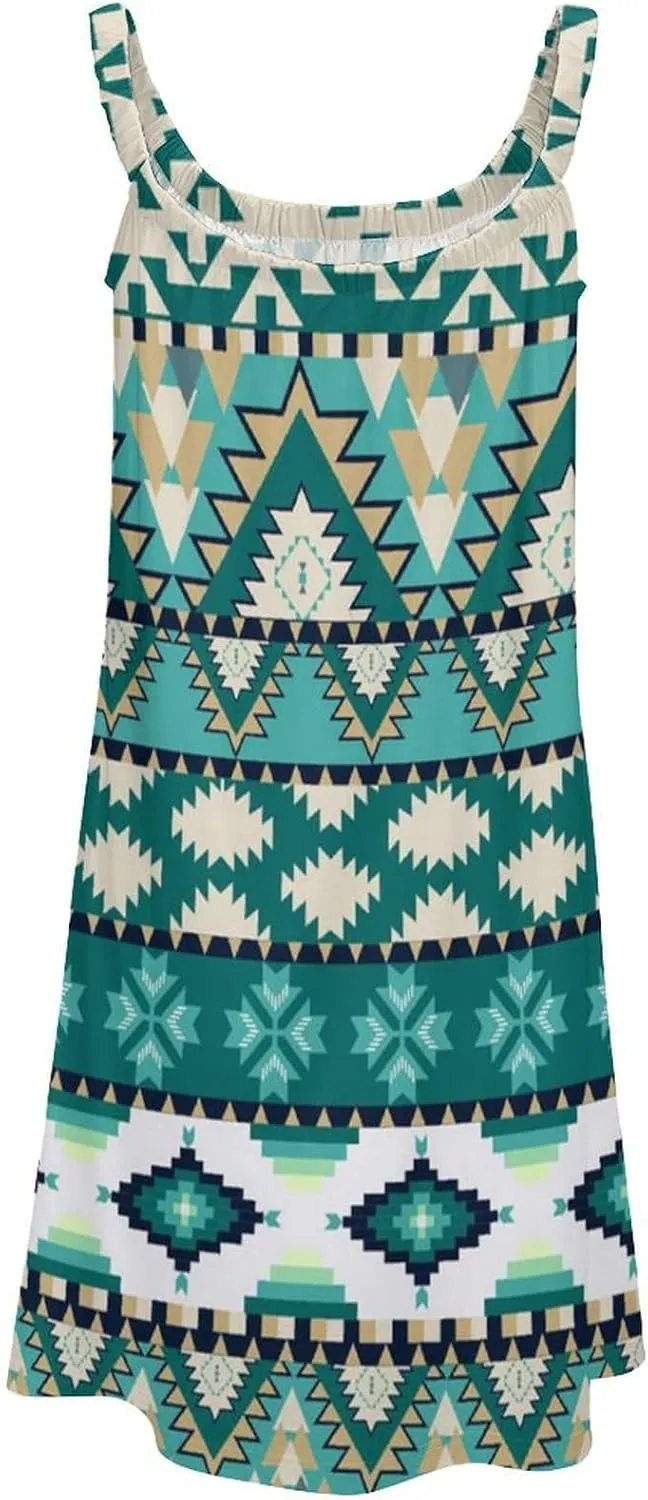 Women's Summer Casual Swing Beach Dresses Sleeveless Beach Cover Ups Swimwear