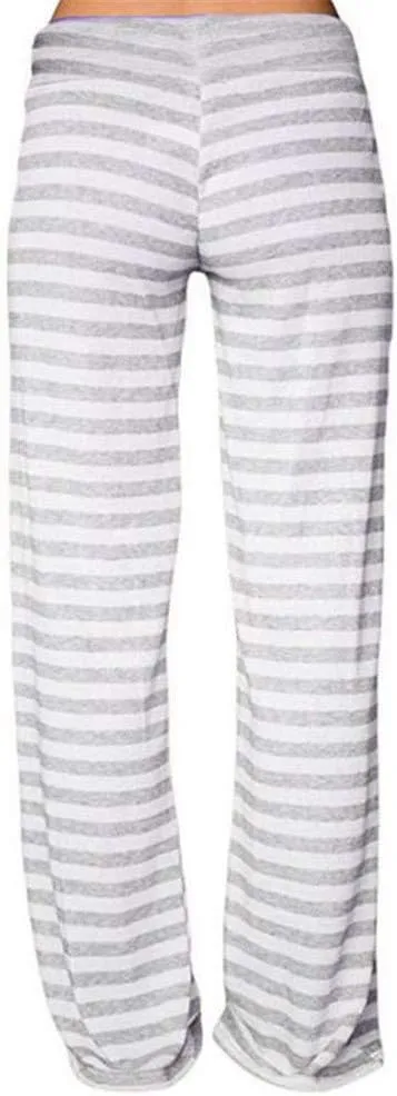 Women's Yoga Pants Leggings Women Striped High Waist Elastic Loose Wide Leg Trousers Dancing Yoga Pants