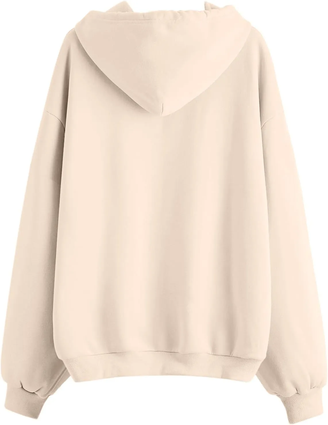 Womens Zip Up Hoodies Long Sleeve Fall Oversized Sweatshirts Casual Plain Fleece Jacket with Pockets Y2K Clothes Outwear