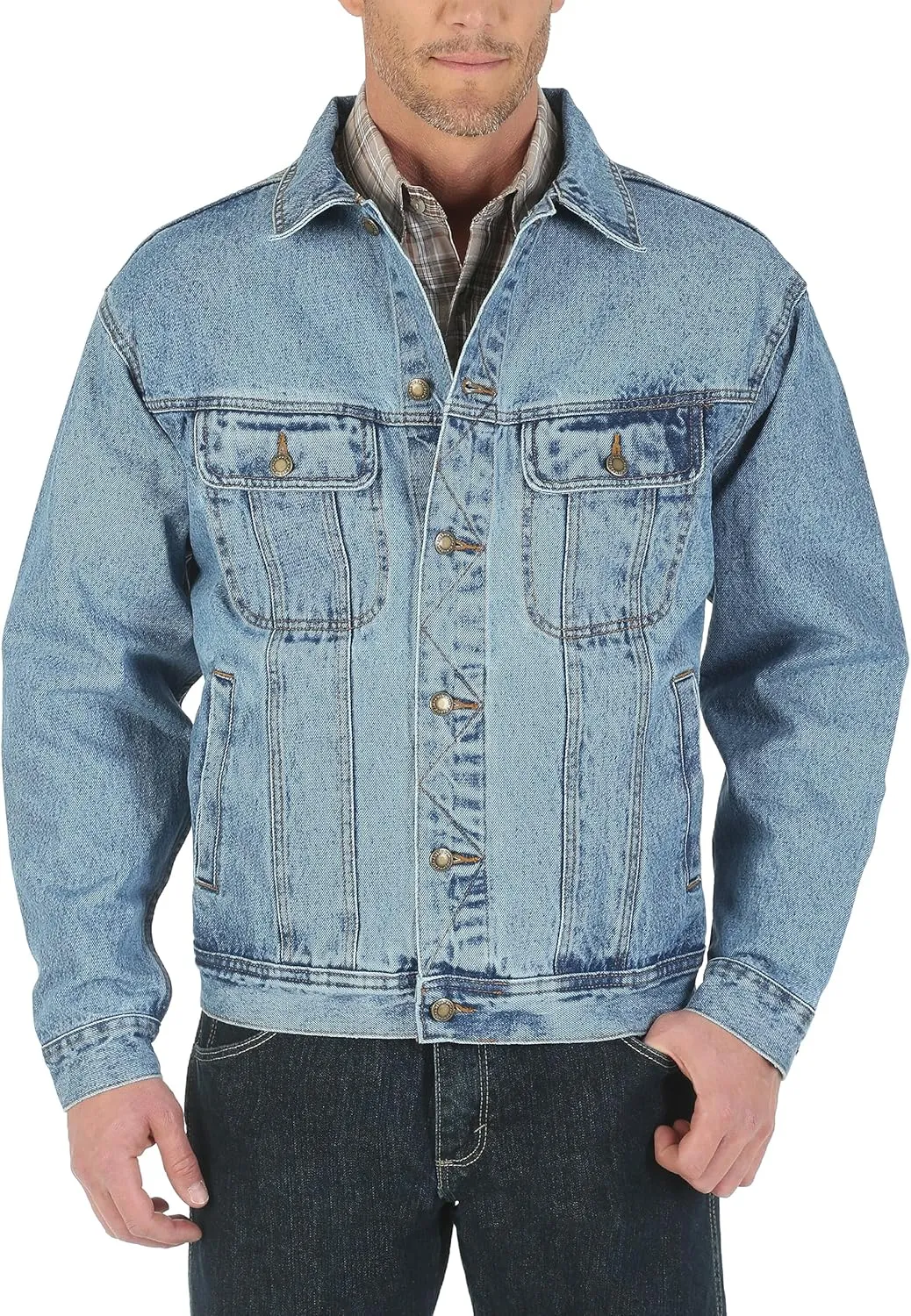 Wrangler Men's Big & Tall Unlined Denim Jacket,Vintage Indigo,X-Large Tall