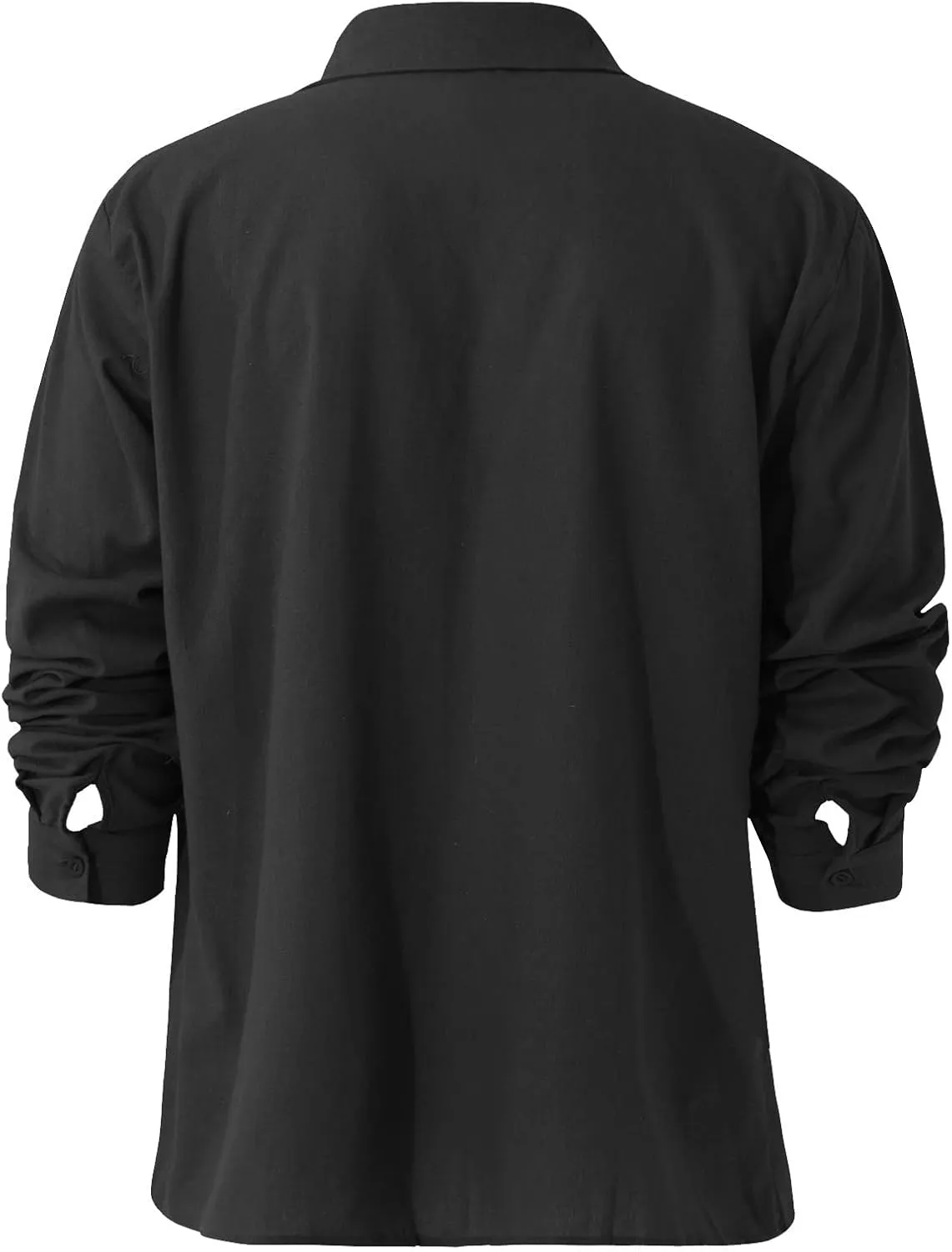 Ymosrh Men's Shirts Designer Spring Summer Casual Cotton Linen Solid Color Long Sleeve Shirts Loose for Men, S-3XL